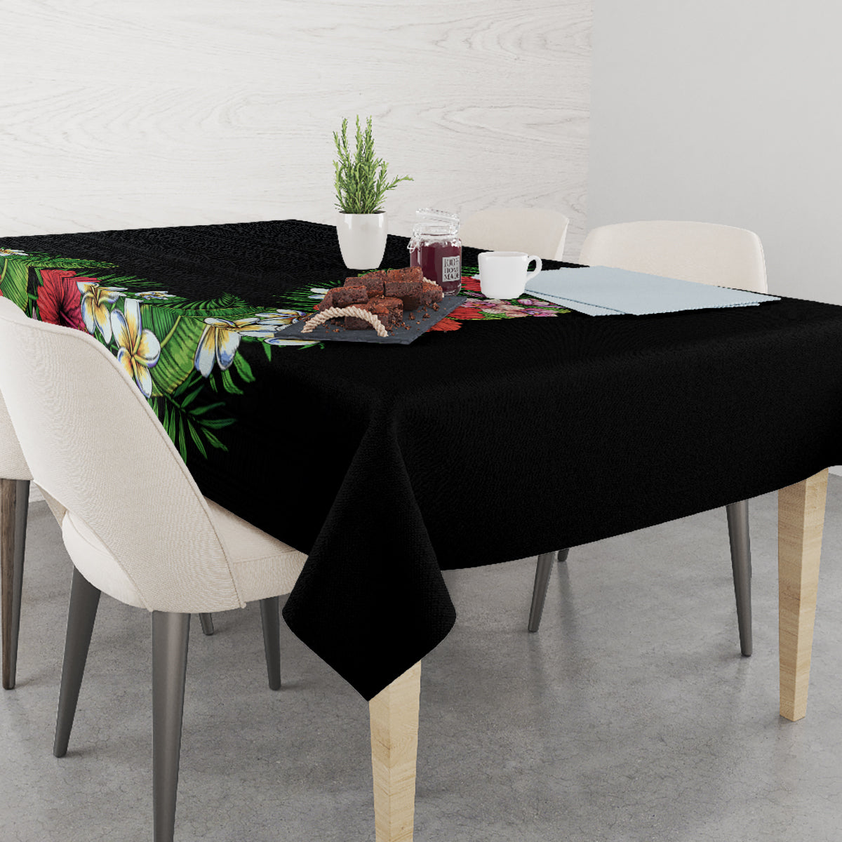 Hawaii Tropical Flowers and Leaves Tablecloth Tapa Pattern Colorful Mode LT03 - Polynesian Pride