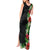 Hawaii Tropical Flowers and Leaves Tank Maxi Dress Tapa Pattern Colorful Mode