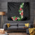 Hawaii Tropical Flowers and Leaves Tapestry Tapa Pattern Colorful Mode