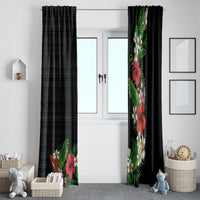Hawaii Tropical Flowers and Leaves Window Curtain Tapa Pattern Colorful Mode LT03 - Polynesian Pride