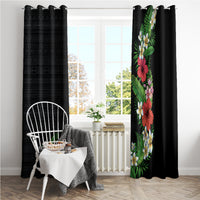 Hawaii Tropical Flowers and Leaves Window Curtain Tapa Pattern Colorful Mode LT03 - Polynesian Pride