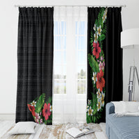 Hawaii Tropical Flowers and Leaves Window Curtain Tapa Pattern Colorful Mode LT03 - Polynesian Pride