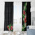 Hawaii Tropical Flowers and Leaves Window Curtain Tapa Pattern Colorful Mode