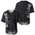 Hawaii Tropical Flowers and Leaves Baseball Jersey Tapa Pattern Grayscale Mode