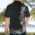 Hawaii Tropical Flowers and Leaves Hawaiian Shirt Tapa Pattern Grayscale Mode