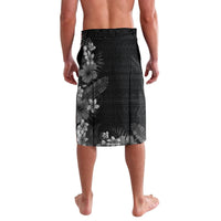 Hawaii Tropical Flowers and Leaves Lavalava Tapa Pattern Grayscale Mode LT03 - Polynesian Pride