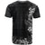 Hawaii Tropical Flowers and Leaves T Shirt Tapa Pattern Grayscale Mode