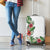 Hawaii Tropical Flowers and Leaves Luggage Cover Tapa Pattern White Mode