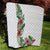 Hawaii Tropical Flowers and Leaves Quilt Tapa Pattern White Mode