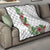 Hawaii Tropical Flowers and Leaves Quilt Tapa Pattern White Mode