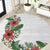 Hawaii Tropical Flowers and Leaves Round Carpet Tapa Pattern White Mode