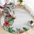 Hawaii Tropical Flowers and Leaves Round Carpet Tapa Pattern White Mode