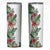 Hawaii Tropical Flowers and Leaves Skinny Tumbler Tapa Pattern White Mode