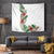 Hawaii Tropical Flowers and Leaves Tapestry Tapa Pattern White Mode