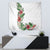 Hawaii Tropical Flowers and Leaves Tapestry Tapa Pattern White Mode