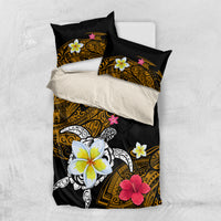 Hawaii Turtle and Tropical Flower Bedding Set Polynesian Pattern LT03 US Twin 172cm x 218cm Black - Polynesian Pride