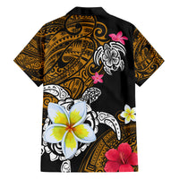 Hawaii Turtle and Tropical Flower Family Matching Summer Maxi Dress and Hawaiian Shirt Polynesian Pattern LT03 - Polynesian Pride