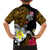 Hawaii Turtle and Tropical Flower Family Matching Tank Maxi Dress and Hawaiian Shirt Polynesian Pattern