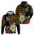 Hawaii Turtle and Tropical Flower Hoodie Polynesian Pattern