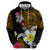 Hawaii Turtle and Tropical Flower Hoodie Polynesian Pattern