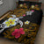 Hawaii Turtle and Tropical Flower Quilt Bed Set Polynesian Pattern