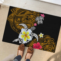 Hawaii Turtle and Tropical Flower Rubber Doormat Polynesian Pattern LT03 - Polynesian Pride