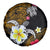 Hawaii Turtle and Tropical Flower Spare Tire Cover Polynesian Pattern