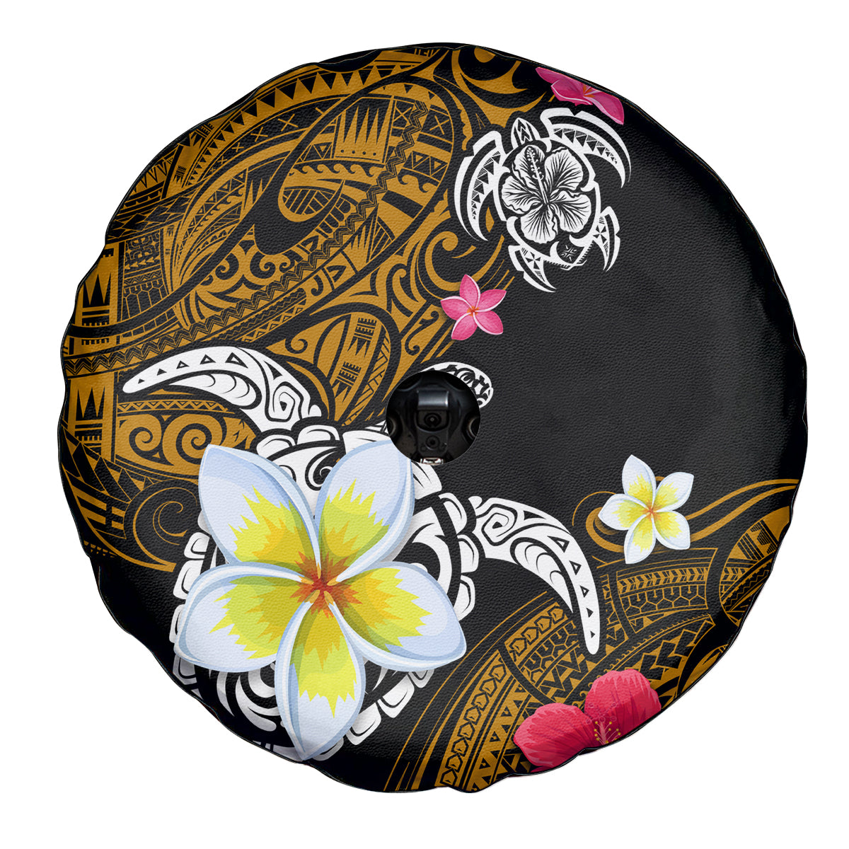 Hawaii Turtle and Tropical Flower Spare Tire Cover Polynesian Pattern LT03 - Polynesian Pride
