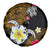 Hawaii Turtle and Tropical Flower Spare Tire Cover Polynesian Pattern