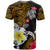 Hawaii Turtle and Tropical Flower T Shirt Polynesian Pattern