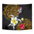 Hawaii Turtle and Tropical Flower Tapestry Polynesian Pattern