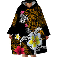 Hawaii Turtle and Tropical Flower Wearable Blanket Hoodie Polynesian Pattern LT03 - Polynesian Pride