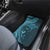 Hawaiian Manta Ray and Polynesian Tribal Tattoo Car Mats Turquoise Color LT03