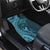 Hawaiian Manta Ray and Polynesian Tribal Tattoo Car Mats Turquoise Color LT03