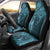 Hawaiian Manta Ray and Polynesian Tribal Tattoo Car Seat Cover Turquoise Color LT03