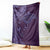 Hawaiian Manta Ray and Polynesian Tribal Tattoo Blanket Purple Color LT03