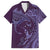 Hawaiian Manta Ray and Polynesian Tribal Tattoo Family Matching Summer Maxi Dress and Hawaiian Shirt Purple Color LT03