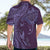 Hawaiian Manta Ray and Polynesian Tribal Tattoo Hawaiian Shirt Purple Color LT03