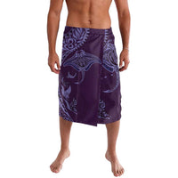 Hawaiian Manta Ray and Polynesian Tribal Tattoo Lavalava Purple Color LT03 Purple - Polynesian Pride
