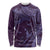 Hawaiian Manta Ray and Polynesian Tribal Tattoo Long Sleeve Shirt Purple Color LT03