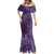 Hawaiian Manta Ray and Polynesian Tribal Tattoo Mermaid Dress Purple Color LT03