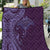 Hawaiian Manta Ray and Polynesian Tribal Tattoo Quilt Purple Color LT03