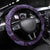 Hawaiian Manta Ray and Polynesian Tribal Tattoo Steering Wheel Cover Purple Color LT03