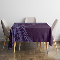 Hawaiian Manta Ray and Polynesian Tribal Tattoo Tablecloth Purple Color LT03 - Polynesian Pride