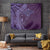 Hawaiian Manta Ray and Polynesian Tribal Tattoo Tapestry Purple Color LT03