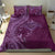 Hawaiian Manta Ray and Polynesian Tribal Tattoo Bedding Set Pink Color LT03