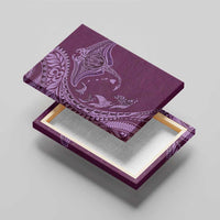 Hawaiian Manta Ray and Polynesian Tribal Tattoo Canvas Wall Art Pink Color LT03 - Polynesian Pride