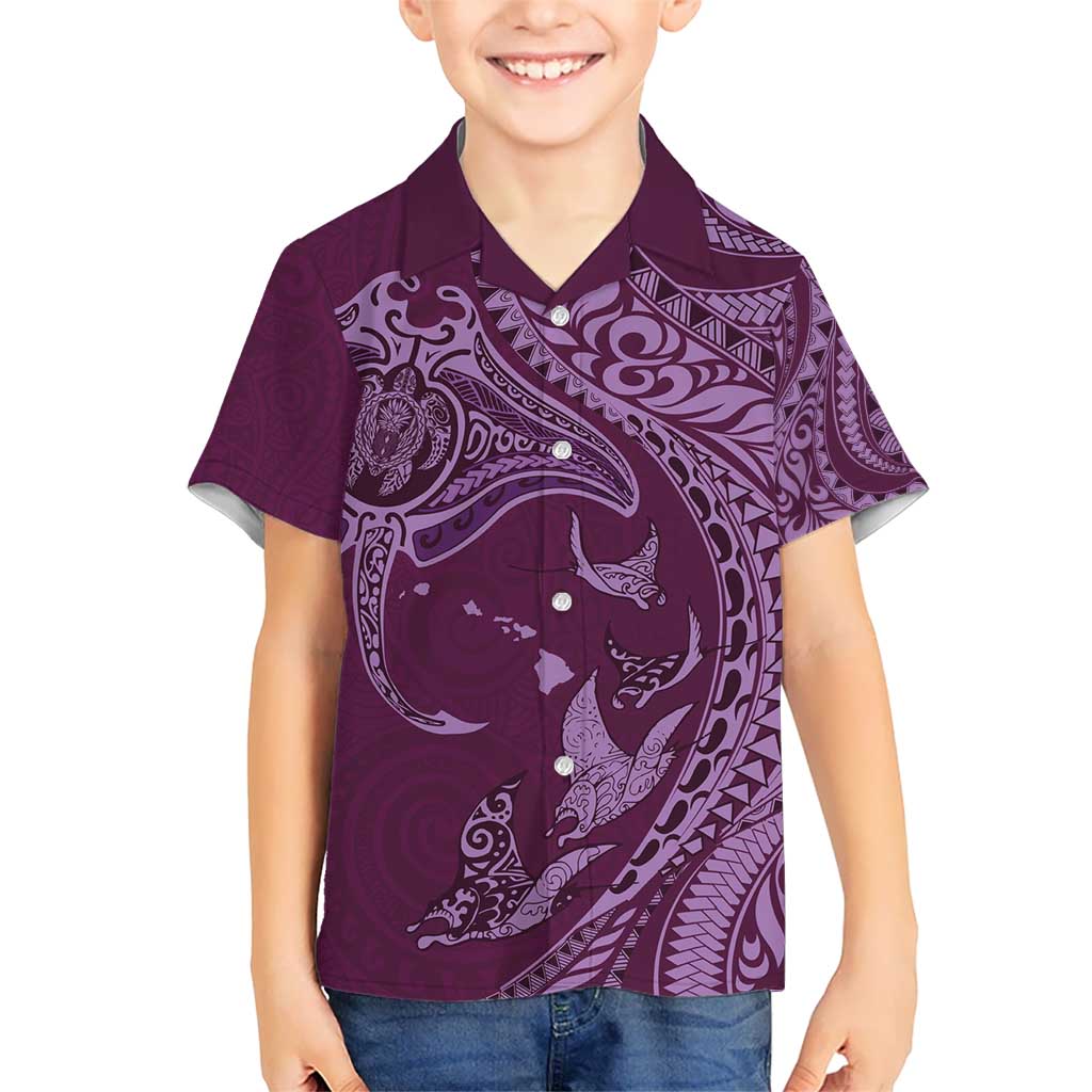 Hawaiian Manta Ray and Polynesian Tribal Tattoo Hawaiian Shirt Pink Color LT03 - Polynesian Pride
