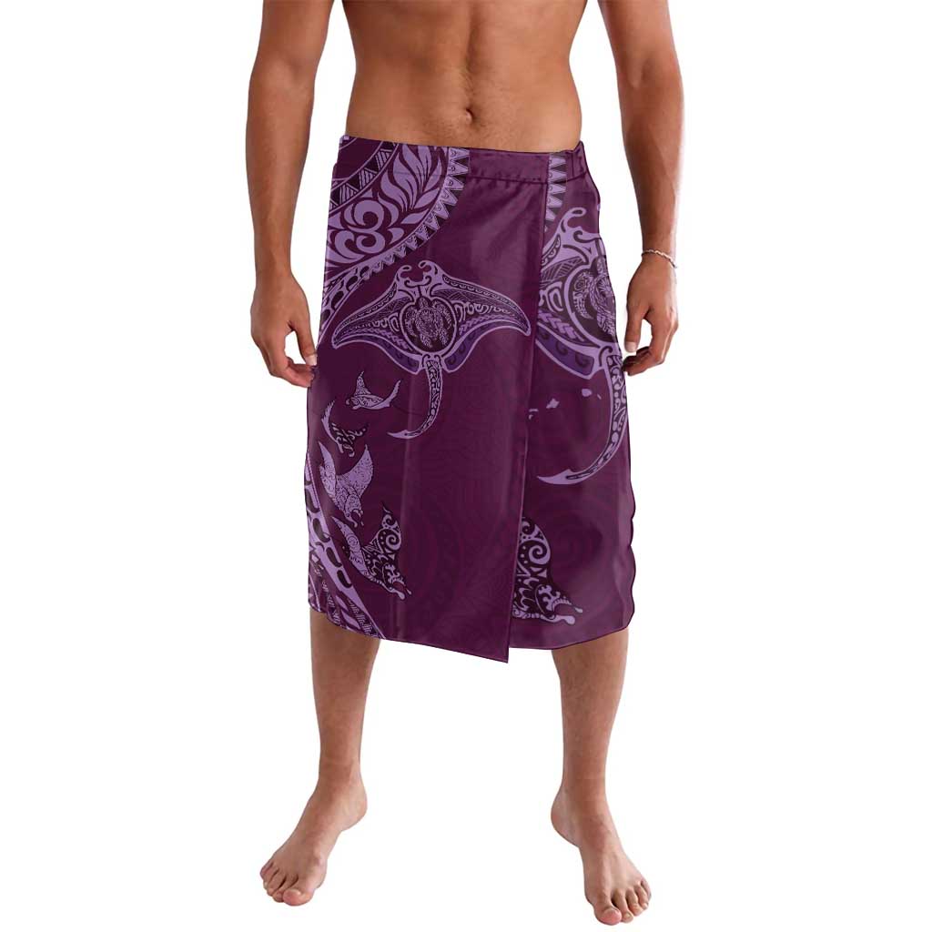 Hawaiian Manta Ray and Polynesian Tribal Tattoo Lavalava Pink Color LT03 Pink - Polynesian Pride