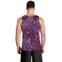 Hawaiian Manta Ray and Polynesian Tribal Tattoo Men Tank Top Pink Color LT03 - Polynesian Pride